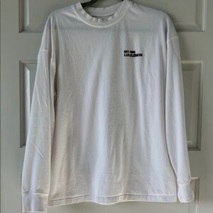 lululemon athletica Heavyweight Cotton Crewneck Long-Sleeve Shirt Size M White